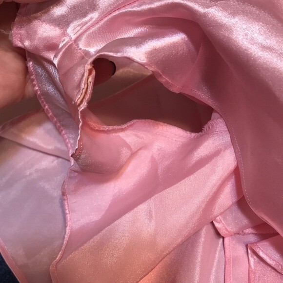 vtg Cacique 90s ladies pink button up nightie babydoll romper size small sexy - Picture 14 of 14